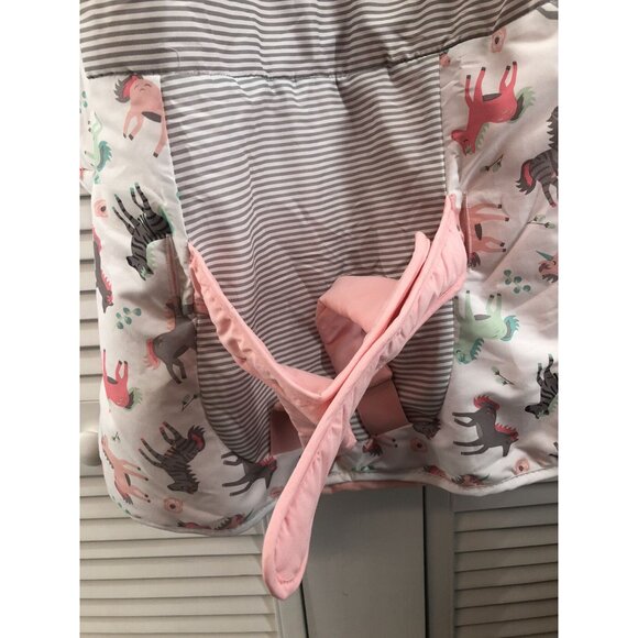 Goldbug Inc Pink Zebra Unicorn Shopping Cart /high hair Cover NWOT - Picture 2 of 4